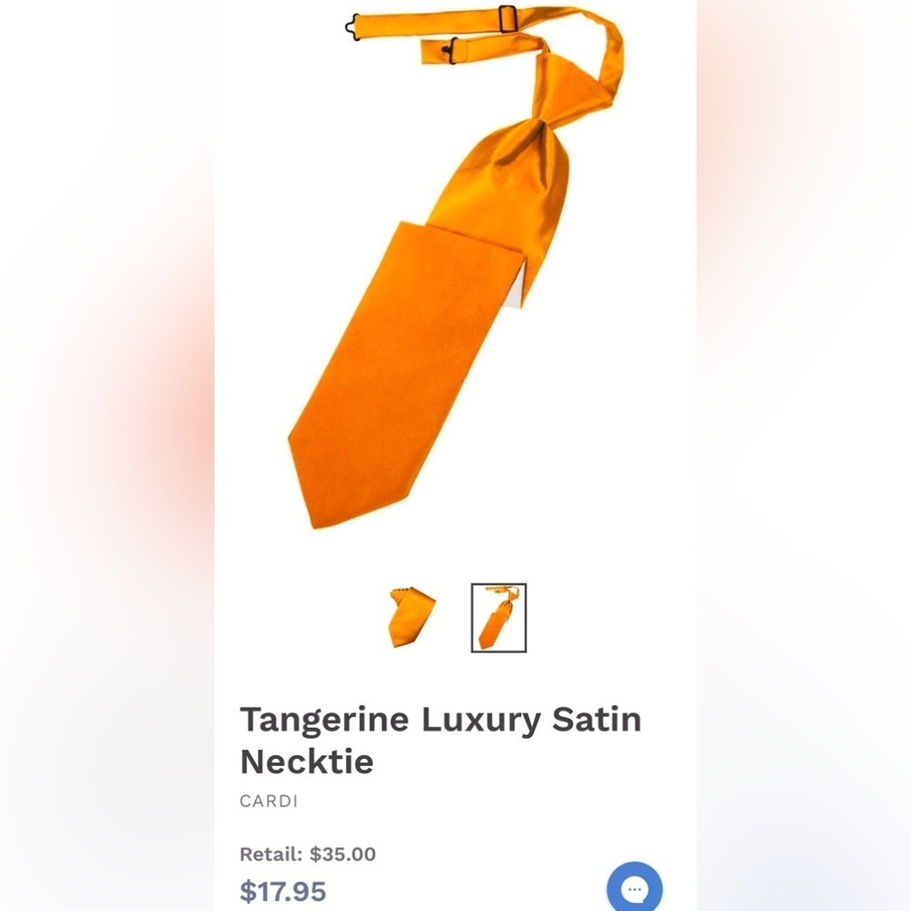 Tangerine Neon Orange Satin Closed Back Vest Wedding Prom Men’s Medium L Large - Picture 3 of 5
